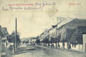 1911 Csíkszereda, Miercurea Ciuc; Kossuth utca. Szvoboda Miklós kiadása / street