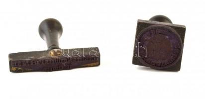 cca 1910-1918 "K.u.K. Division Munitions Park N. 31. Gruppe II." pecsétek, 2 db, 6x3x3 cm ...