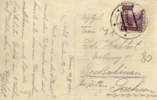 1930 Komárom, Komárno; Osobny parnik pristava / Személyhajó kikötő, "Ezsébet királyné" gőz...