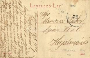 Perjámos, Periam; Kossuth Lajos utca, templom. W.L. 1327. / street, church (EB)