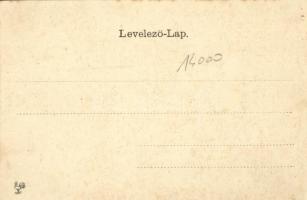 Brassó, Kronstadt, Brasov; Schwarze Kirche / Fekete templom. Szecessziós litho keret / Biserica Neag...