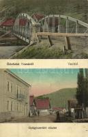 1915 Borsa, Borscha; Vas híd, Gyógyszertár. Kiadja a Fogyasztási Szövetkezet / bridge, pharmacy, street view + K.U.K. KOMMANDO DER 28. EISENBAHNKOMPAGNIE (EK)