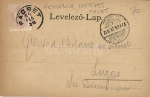 1899 Facset, Facsád, Faget; Görögkeleti (ortodox) templom, Fő utca, Sétatér, Fő utca a Vasúthoz. Kia...