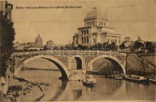 Roma, Rome; Sinagoga Ebraica con il Ponte Quattro Capi / synagogue
