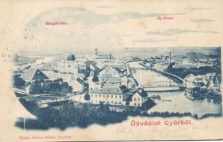 1899 Győr with synagogue