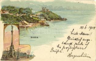 1900 Bahia, statue. litho (EK)