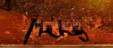 Méhes jelzéssel: Barátnők. Olaj, vászon, 60×70 cm