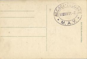 Alcsút, Főhercegi kastély udvari részlete. Király Józsefné kiadása + "Alcsút-Felcsút M.Á.V.&quo...