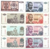 Bosznia-Hercegovina 1992.10D + 1993. 5000D-500.000.000D (7xklf) T:I,I-
Bosnia and Herzegovina 1992....