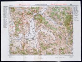 1933 Salgótarján és Szécsény katonai térképe, Magyar Királyi Állami Térképészet, 48x63 cm