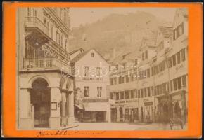 cca 1890 3 db városképes fotó: München + 2 azonosítatlan 18x12 cm