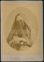 cca 1890 Arab nő fotója 17x12 cm