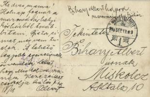 1916 Marosvásárhely, Targu Mures; Osztrák-magyar katonák csoportképe magyar zászlókkal / WWI Austro-...