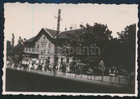 1933 Dunakeszi-Alag, vasútállomás, hátoldalán feliratozva, 9x6 cm
