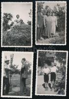 1933-35 Nagytétényi tájak, életképek,  a képek hátoldalon feliratozva, 30 db, 9x6 cm