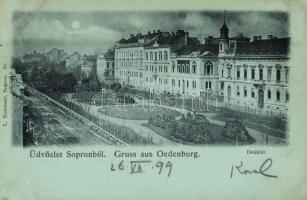 1899 Sopron, Deák tér, este. L. Kummert 86.