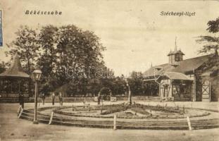 1923 Békéscsaba, Széchenyi liget, kioszk. Belenta Albert kiadása