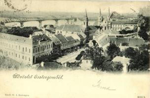 1899 Esztergom, Mária Valéria híd, látkép