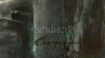 Cserna jelzéssel: Vaddisznók. Vegyes technika, farost, 100×85 cm