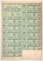 Mándok 1927. "Mándoki Takarékpénztár Részvénytársaság" tíz részvénye egyben, összesen 200P...