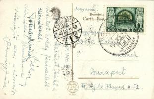 Kolozsvár, Cluj; Romulus & Remus, az oláh dicsőség szobra / statue + "1940 Kolozsvár vissza...