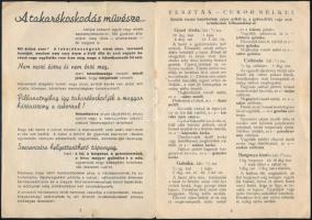 cca 1940 "Kevés cukorral is lehet" - a cukorjegy korában kiadott, takarékosságra ösztönző ...