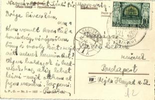 Nagyvárad, Oradea; Egyesülési tér, templom, villamos / Piata Unirii / square, church, tram + "1...