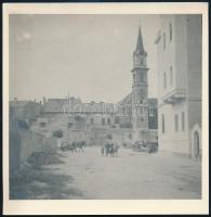 cca 1935 Soproni városrészletek, Hűségkapu, 2 db fotó, jó állapotban, 18×18 cm