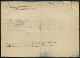 1946-1953 6 db militária okmány: utazási igazolvány .hadifogoly, fegyvertartás igazolvány, egyéb