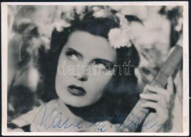 1942 Karády Katalin saját kézzel aláírt fénykép fotólap