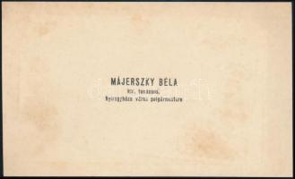 1913 Majerszky Béla, Nyíregyháza polgármesterének aláírt névjegykártyája