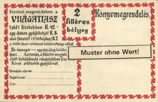 Világatlasz reklám, hátoldalon megrendelőlap / Hungarian publishing house advertisement s: Szekeres ...