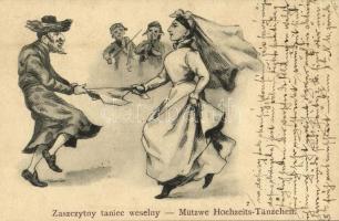 1902 Zaszczytny taniec weselny / Mützwe Hochzeits-Tänzchen / Jewish wedding dance. Schiller S.M.P. Judaica