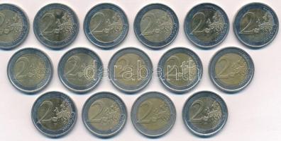 2006-2017. 2E (15x) ebből (8xklf) T:1-,2
2006-2017. 2 Euro (15x) with (8xdiff) C:AU,XF