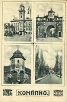 1936 Komárom, Komárno; Városháza, várkapu, kőszűz / town hall, castle, castle gate, monument, castle wall (EK)