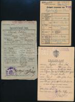 1920-1942 Gödöllő, Katonai kiegészítő igazolvány, hozzátartozik miskolci gyalogezredi igazolványi la...