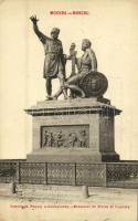 1901 Moscow, Moskau, Moscou; Monument de Minine et Pojarsky / monument of Kuzma Minin and Pozharsky. Phototypie Scherer, Nabholz & Co. (EK)
