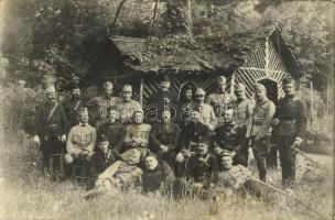 1915 A híres lovas divízió tisztikarának csoportképe Czernowitz-ban / WWI K.u.K. (Austro-Hungarian) military, officers of the cavalry in Chernivtsi. group photo + Militärisch geprüft
