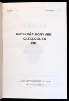 1969-1986 Állami Könyvterjesztő Vállalat antikvár könyv aukciós katalógusai, 19  db, néhány katalógu...