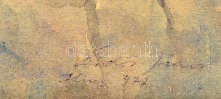 Erdős János (1921-1999): Virágcsendélet. Akvarell, papír, jelzett, 33×25 cm