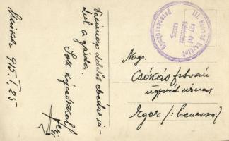 1915 Miskolc, III. honvéd kerület egy évi önkéntesi osztag katonái kenyérrel / WWI K.u.K. Hungarian ...