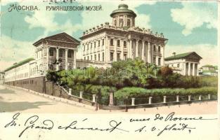 1902 Moscow, Moskau, Moscou; Rumyantsev Museum, litho (EK)