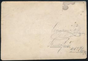 1917 Szlanikfürdő (Erdély), Csoportkép rádiósokról, aggregátorral, akkumulátorokkal, hátoldalon feli...