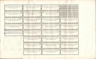 Budapest / Pest 1869. "Első Magyar Kártoly-Fonoda-Részvény-Társaság" névre szóló részvénye...