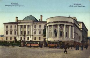 Moscow, Moskau, Moscou; LUniversité Impériale / University, tram