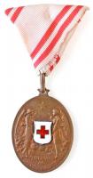 1914. Vörös Kereszt Bronz Díszérme zománcozott Br kitüntetés mellszalagon T:1- Hungary 1914. Red Cross, Bronze Medal enamelled bronze decoration on ribbon C:AU NMK 286.