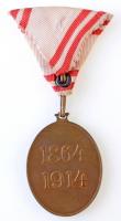 1914. "Vörös Kereszt Bronz Díszérme" zománcozott Br kitüntetés mellszalagon T:1-
Hungary ...