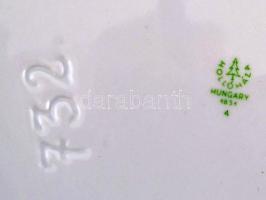 Hollóházi porcelán hamutál, "Bp. Főváros XVII. került", matricás, jelzett, eredeti sérült ...