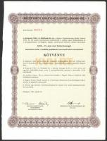 Vegyes 5db-os részvény tétel 1984-1995. közötti időszakból benne "Postabank", "Kontra...