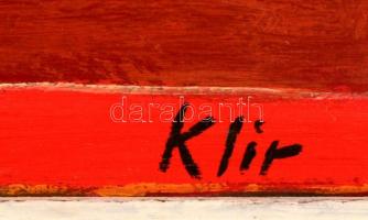 Klie jelzéssel: Virágcsendélet. Olaj, farost, keretben, 50×70 cm